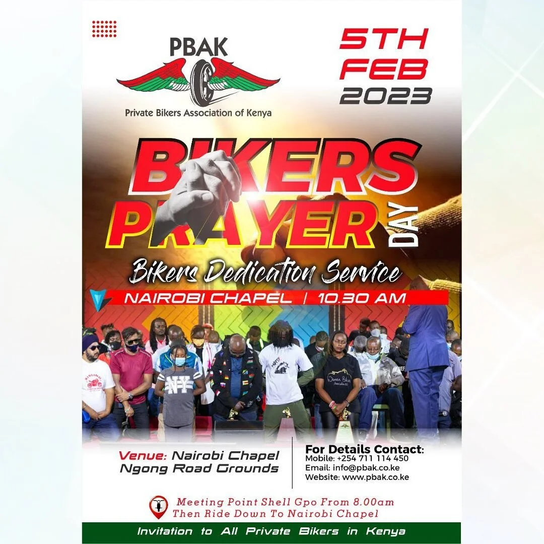 Riding for a higher purpose 🙏🏼 Celebrating Bikers Prayer Day at Nairobi Chapel with like-minded individuals 🛵💨 #BikersPrayerDay #NairobiChapel #RideWithPurpose 📷