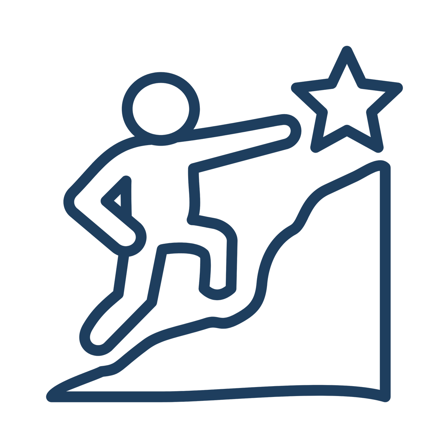 Positive difference percentage icon