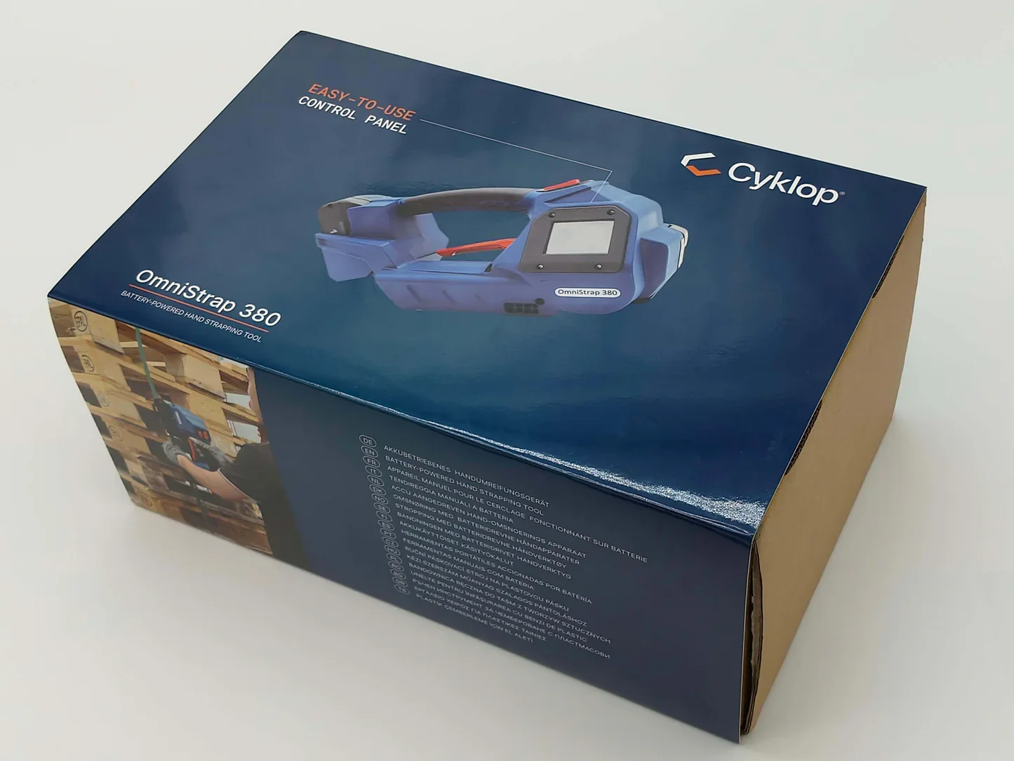 Omnistrap 380 image of cardboard packaging