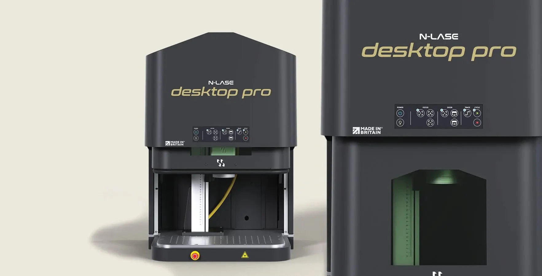 N-Lase Desktop Pro laser marker background and foreground