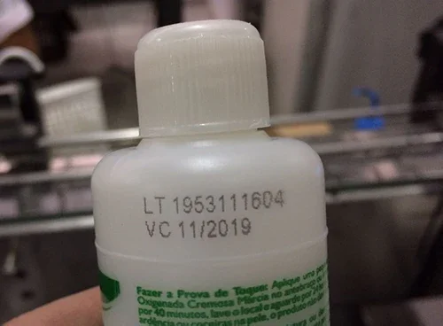 CIJ print on the side of a bottle