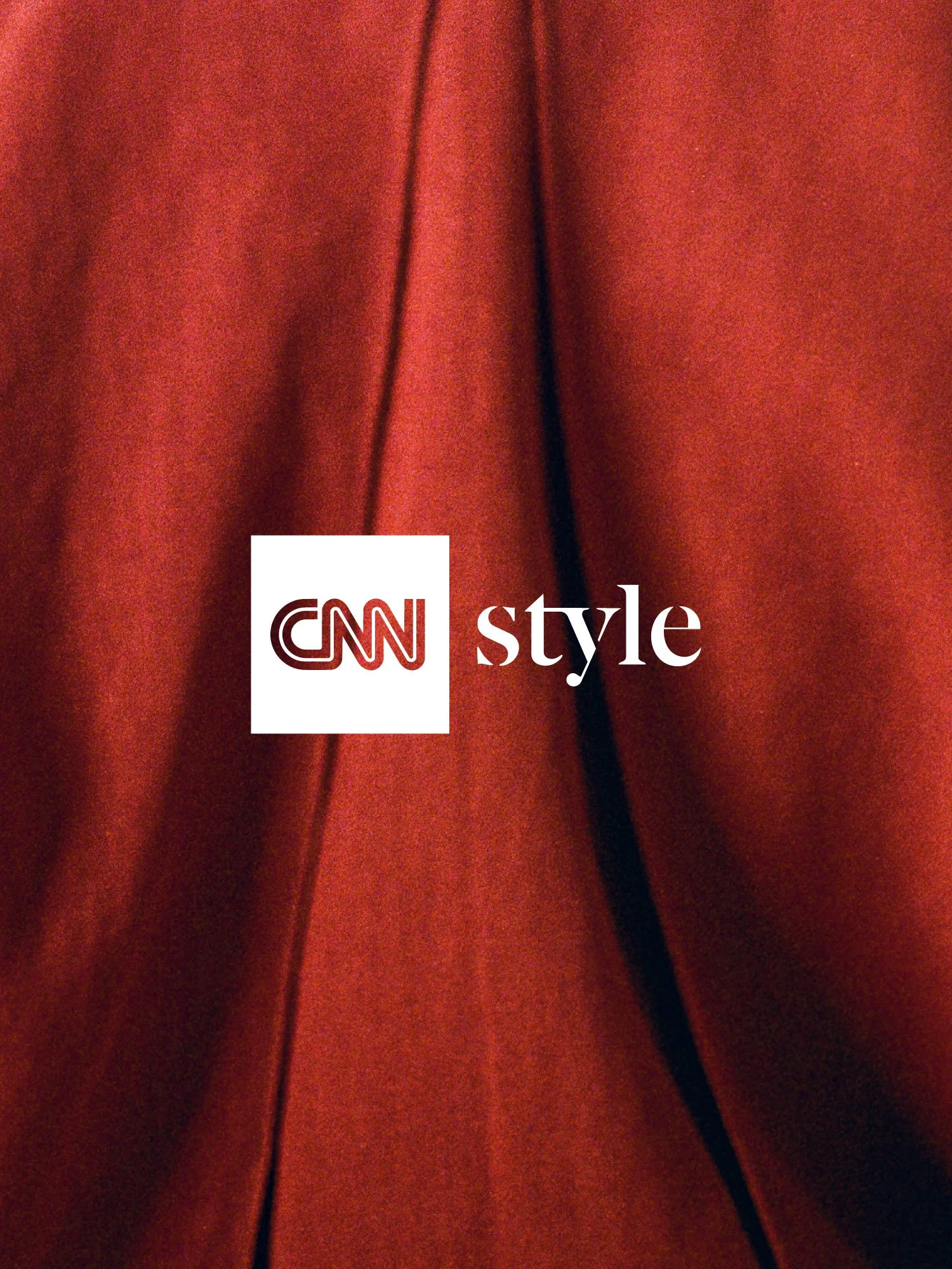 Red fabric with the CNN Style logo overlay.