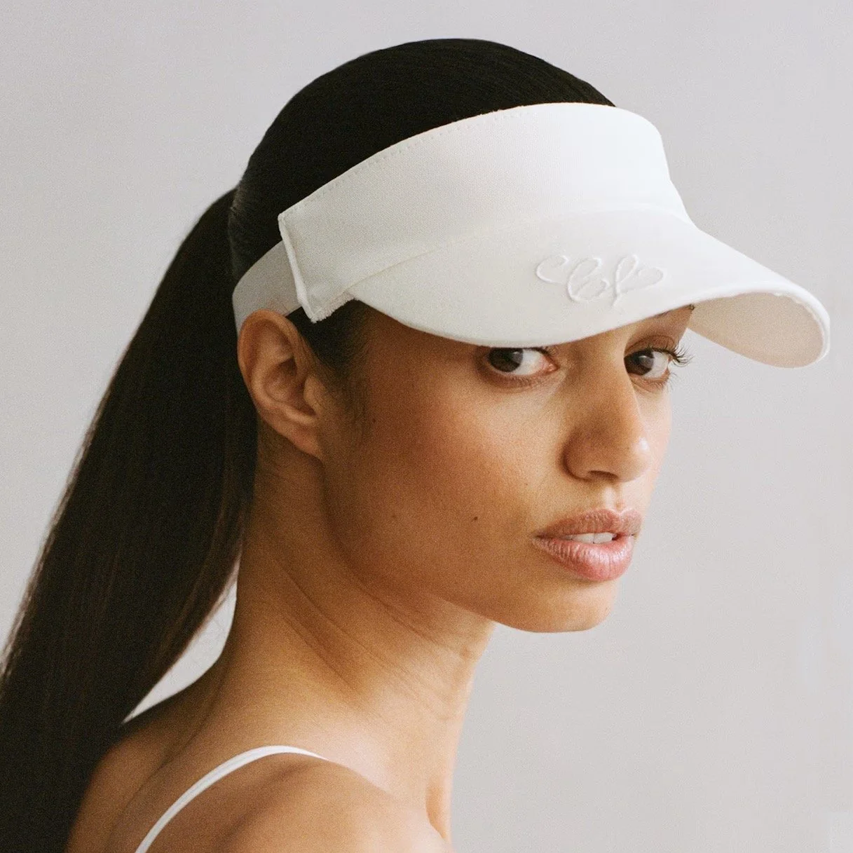 White Cotton Sports Sun Visor