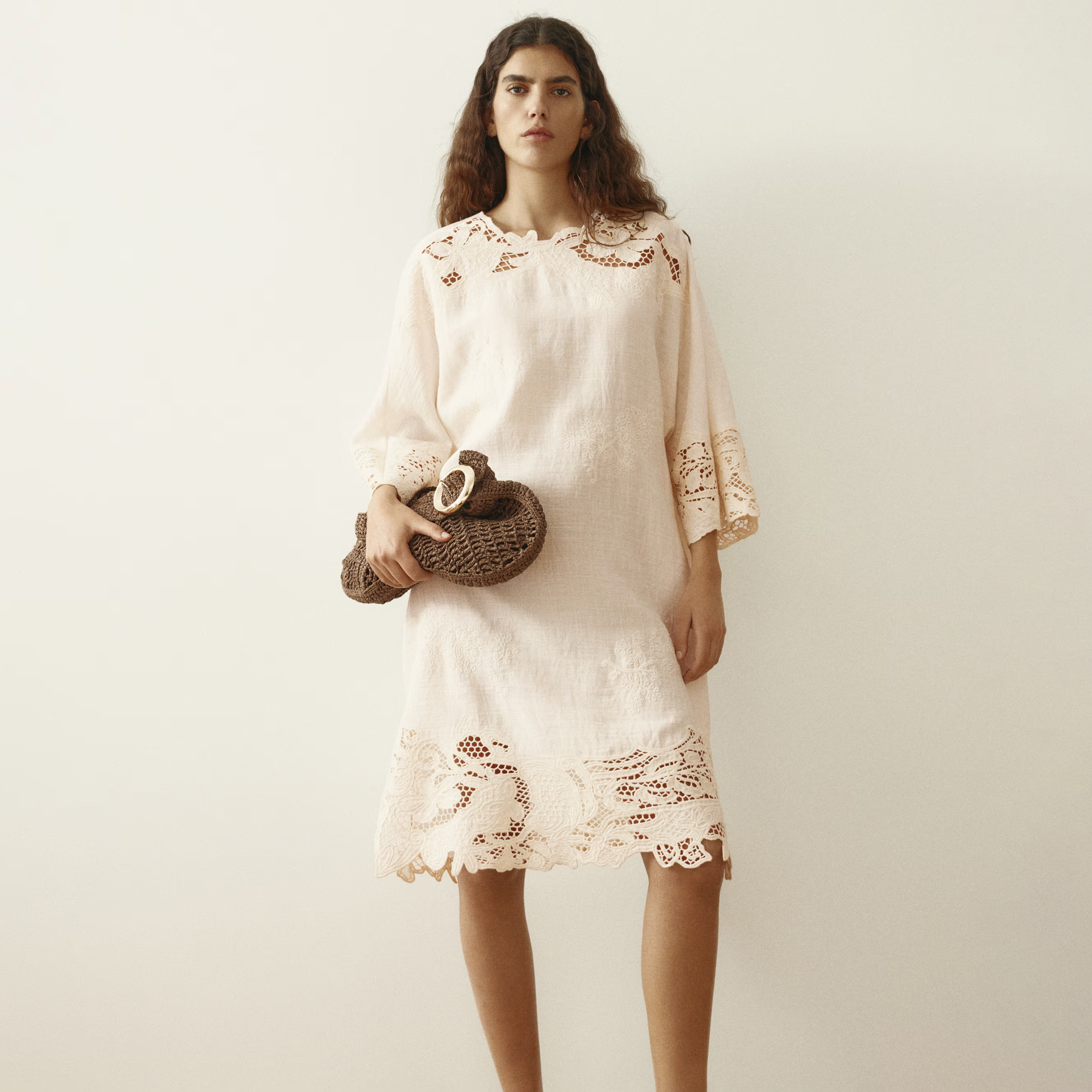 Embroidered Cotton Dress H&M