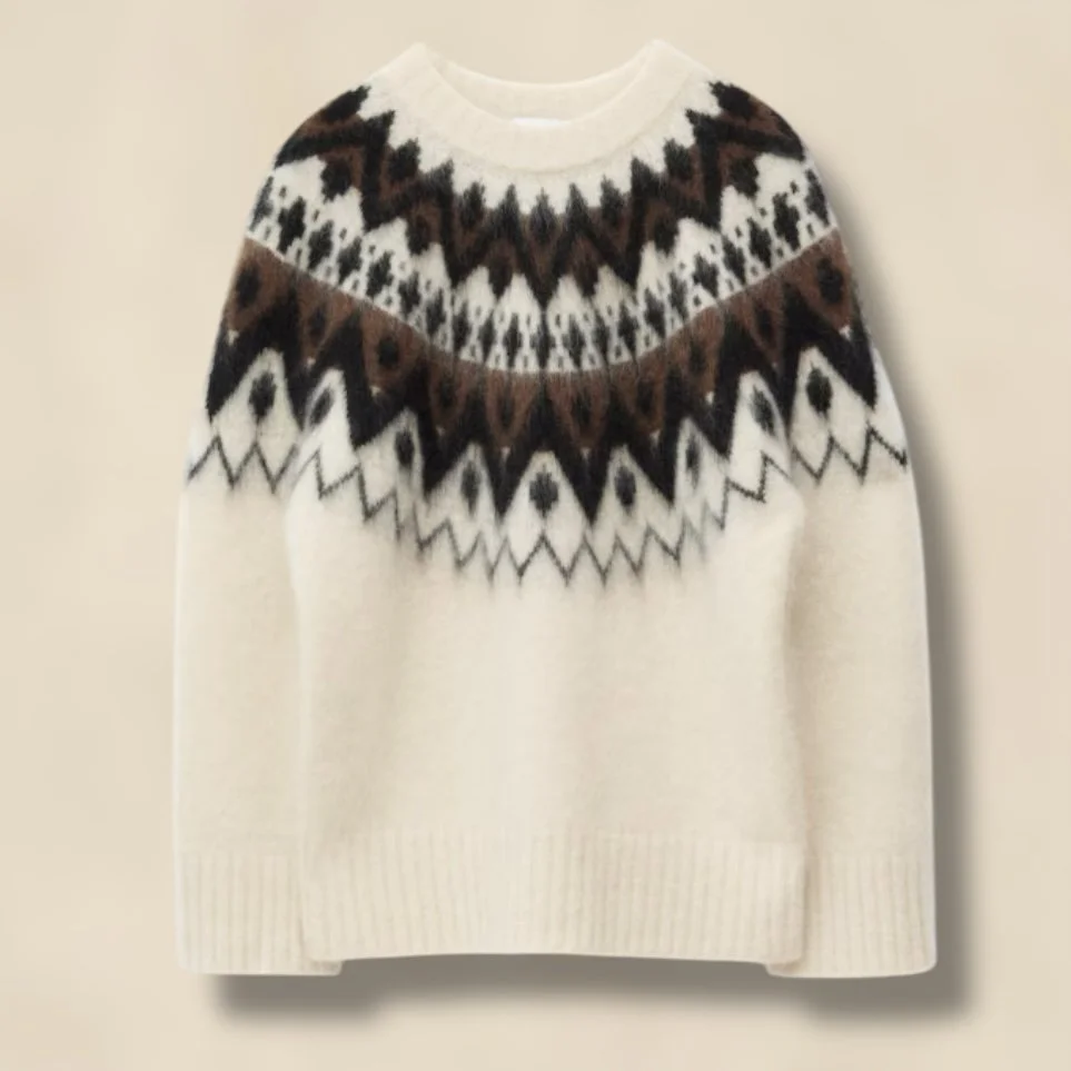 & Other Stories Oversized Mohair-Blend Fair Isle Jumper