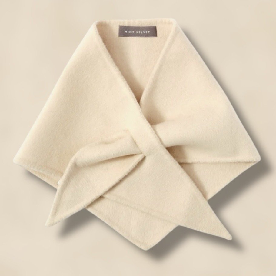 Yellow Wool Triangle Scarf