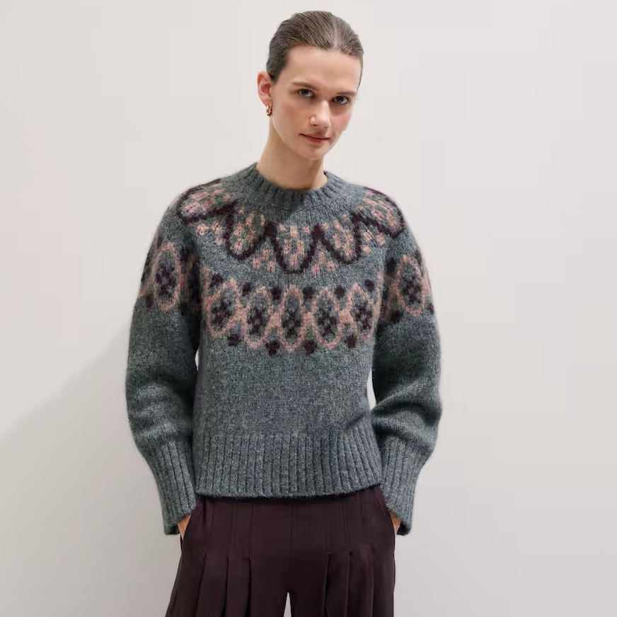 ME+EM Fair Isle Jacquard Relaxed Jumper with Snood