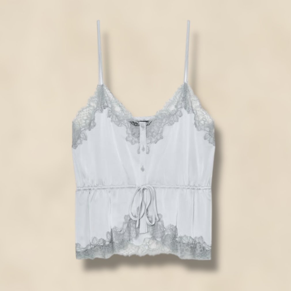 Satin Lace Cami Top Zara