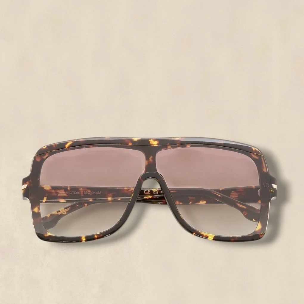 Layered Mask Frame Sunglasses Havana