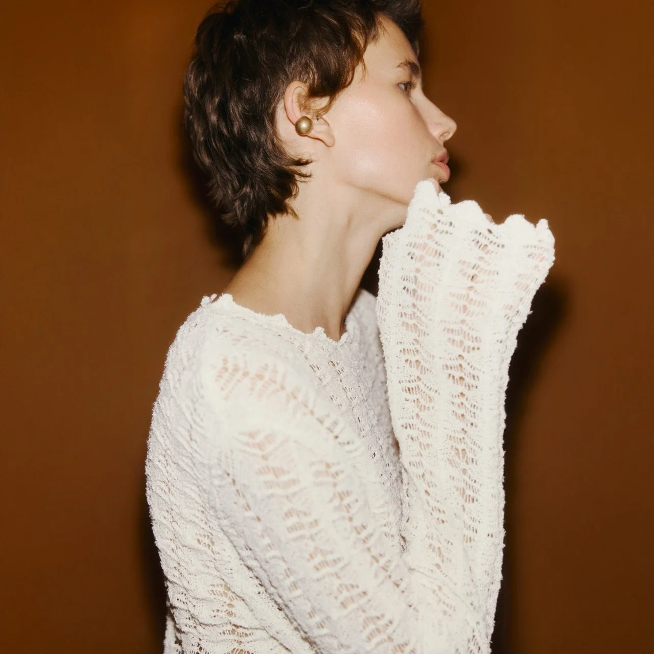 White Pointelle Jumper - H&M