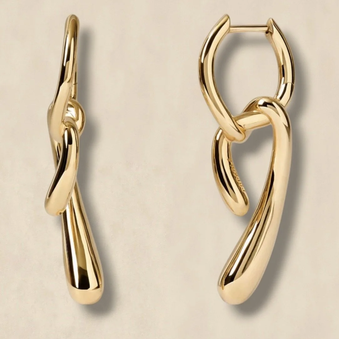 Gold Twisted Hoop Earrings