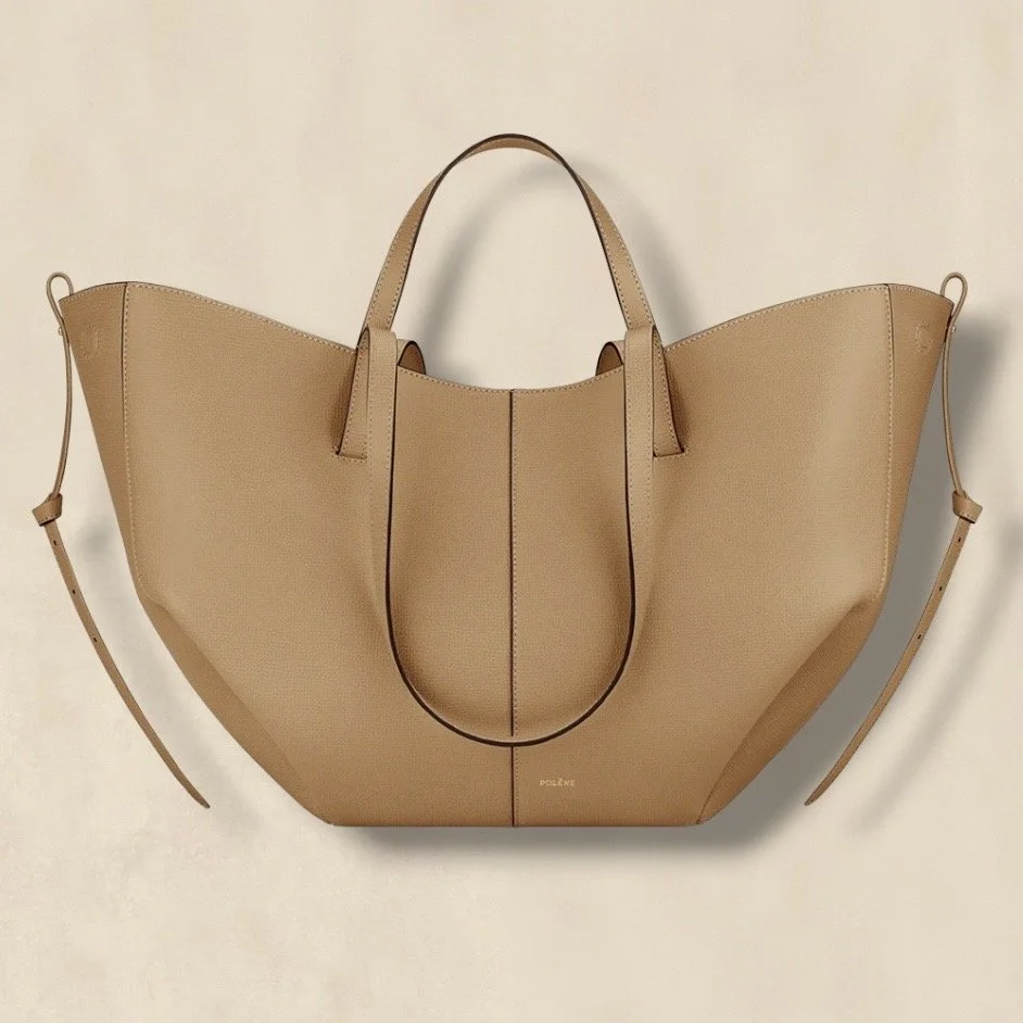 Tan Leather Tote Bag