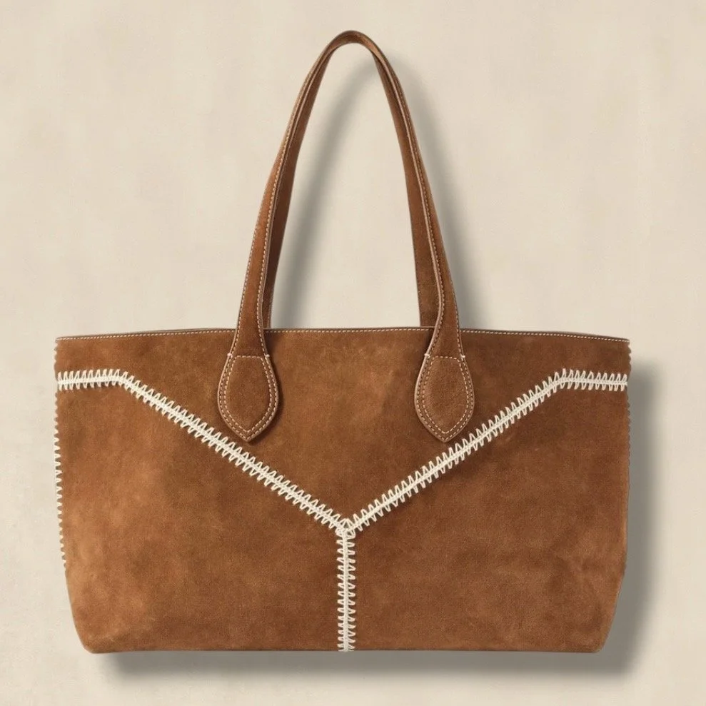 Tula Tan Suede Tote Bag
