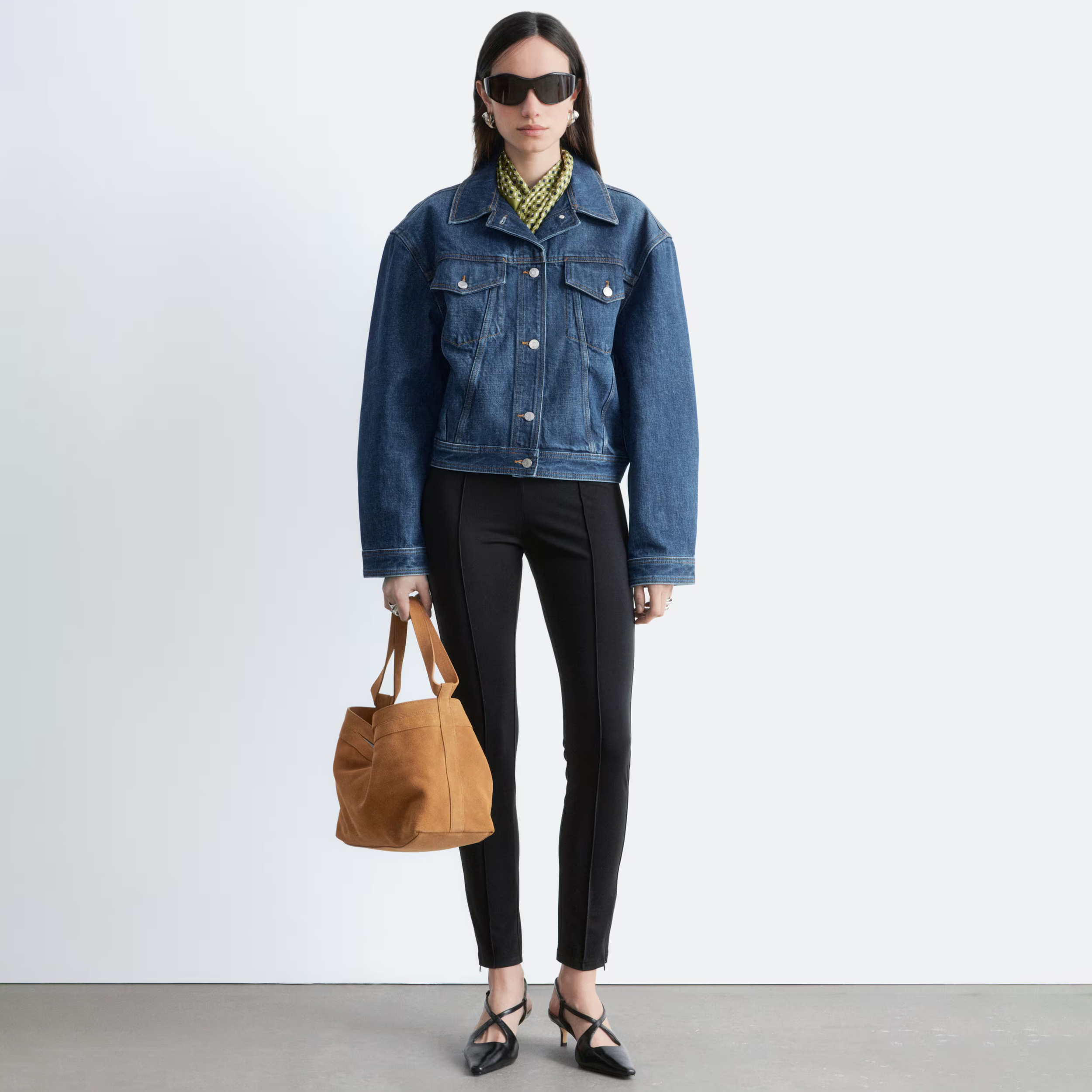 Cropped Mid Blue Denim Jacket