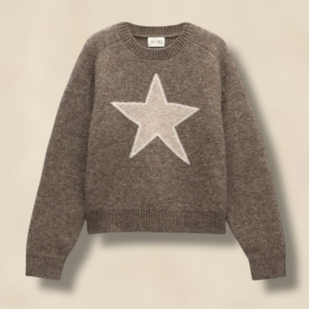 Wool Blend Star Jacquard Jumper HUSH