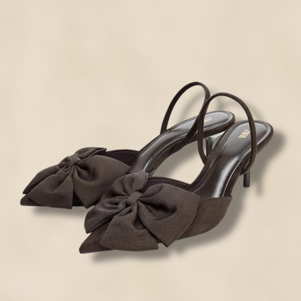 Bow Detail Heeled Shoes Zara