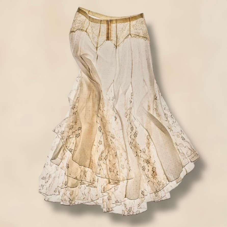 Free People Half Slip Lace Panelled Skirt