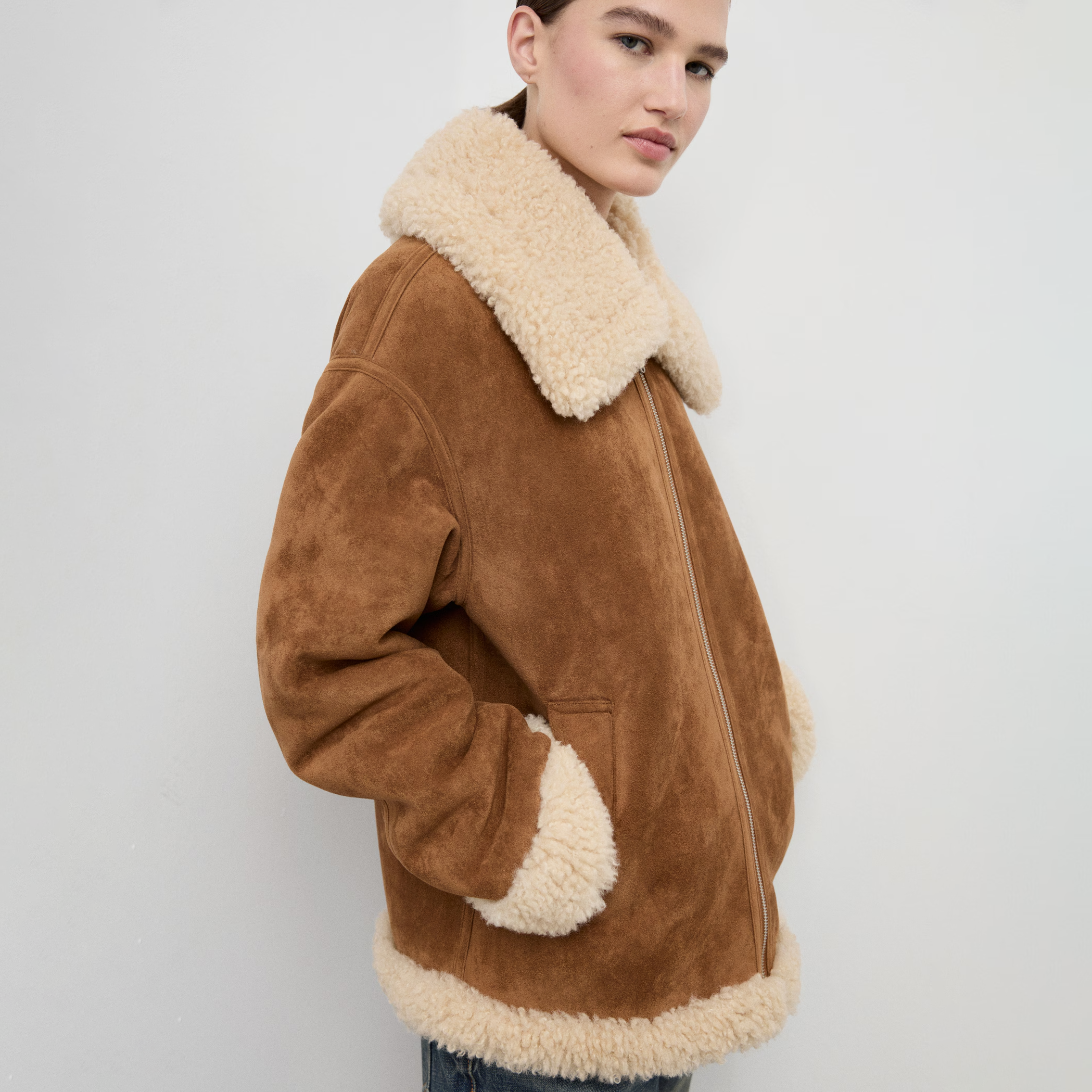 Mango Double-Faced Borg Jacket