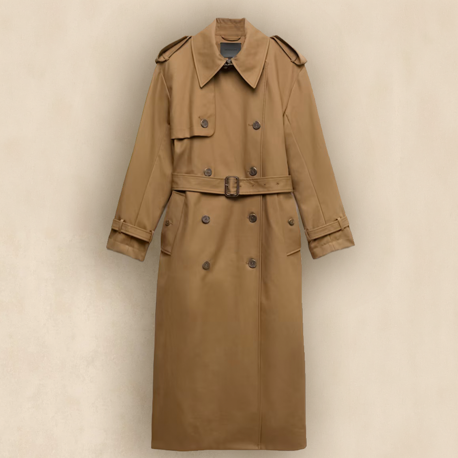 Pure Cotton Longline Trench Coat