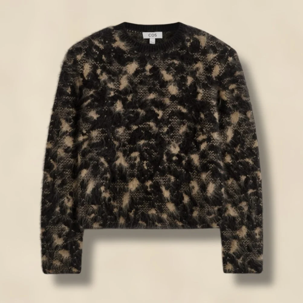 Animal Jacquard Merino Wool Jumper COS