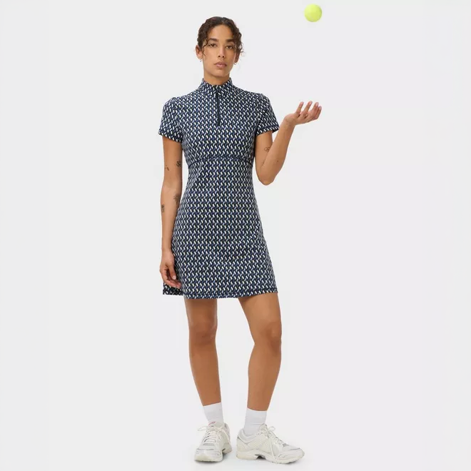 Navy Half Zip Tennis Dress