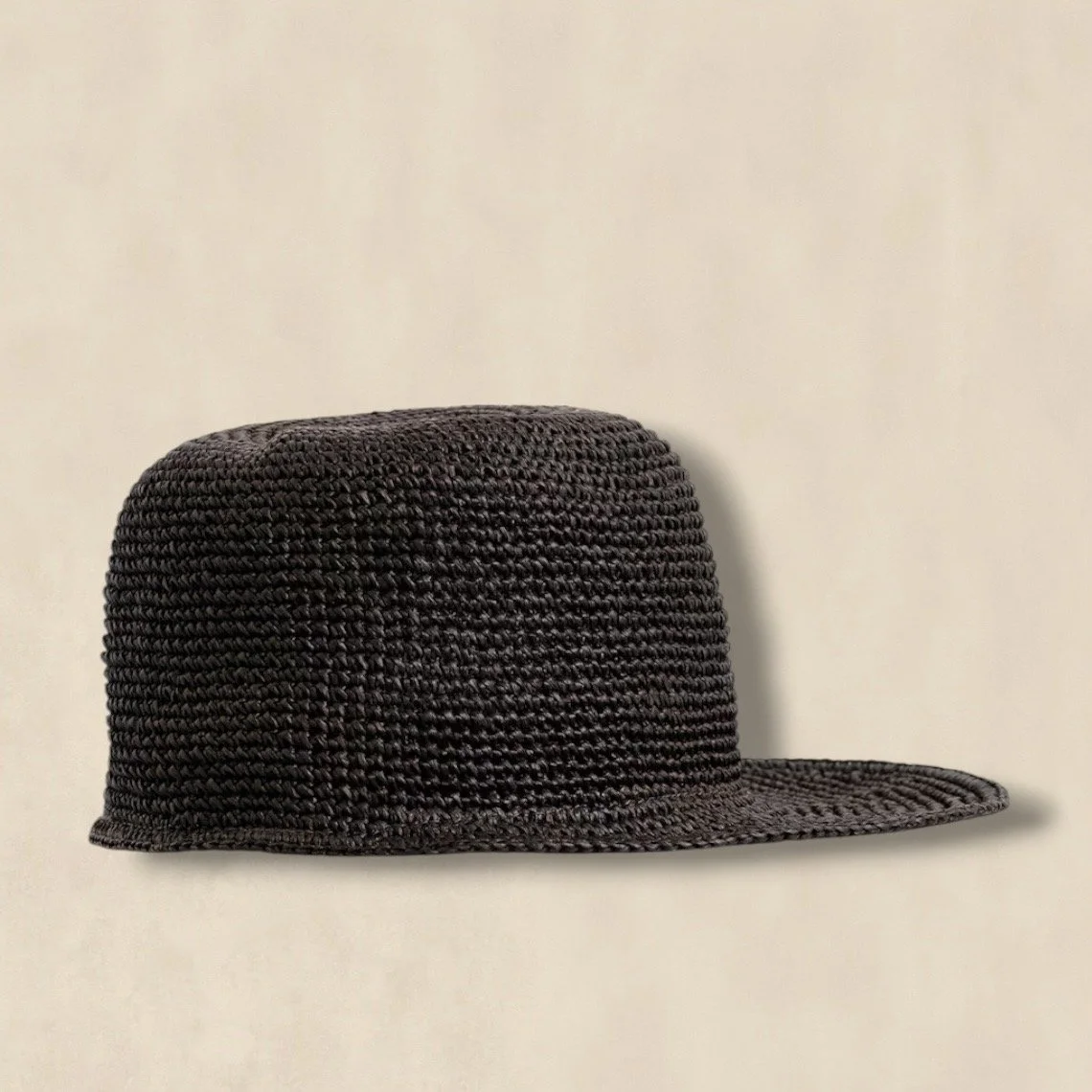 Brown Woven Paper Cap