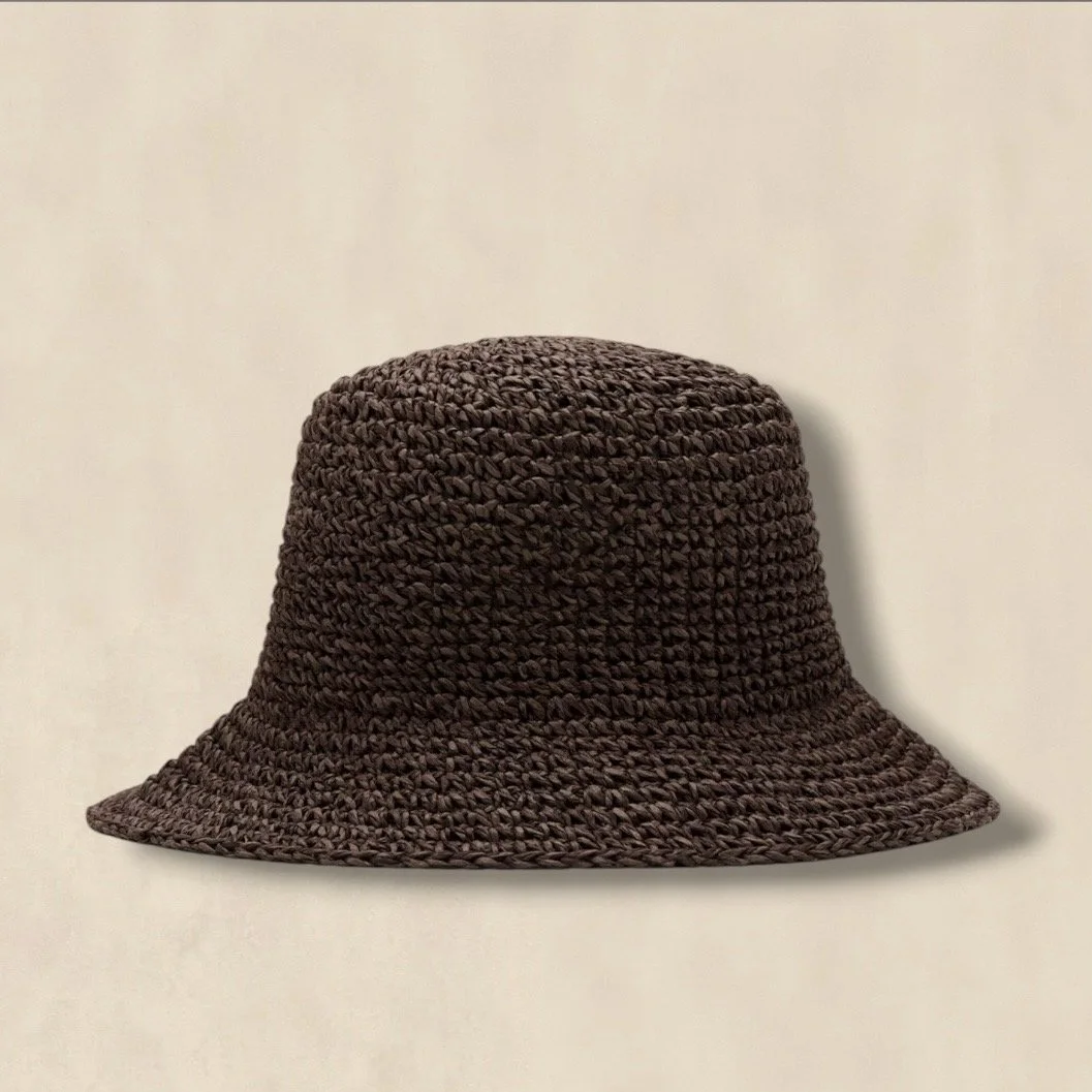 Natural Fibre Bucket Hat Chocolate