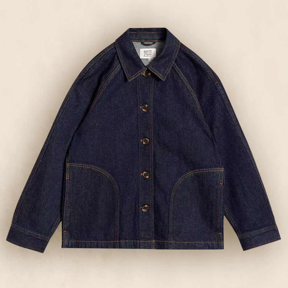 Dark Indigo Denim Collared Jacket