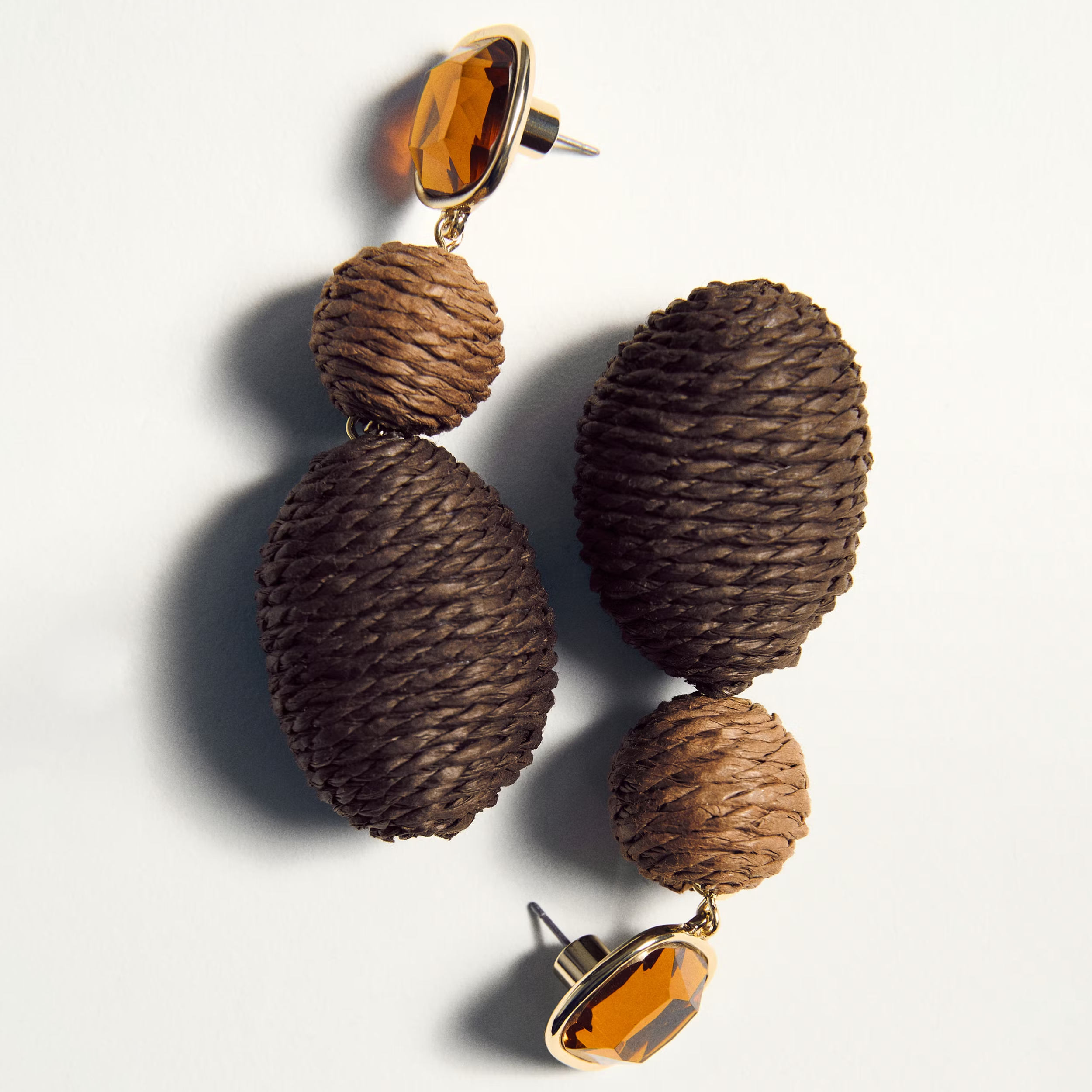 Natural Fibre Drop Earrings