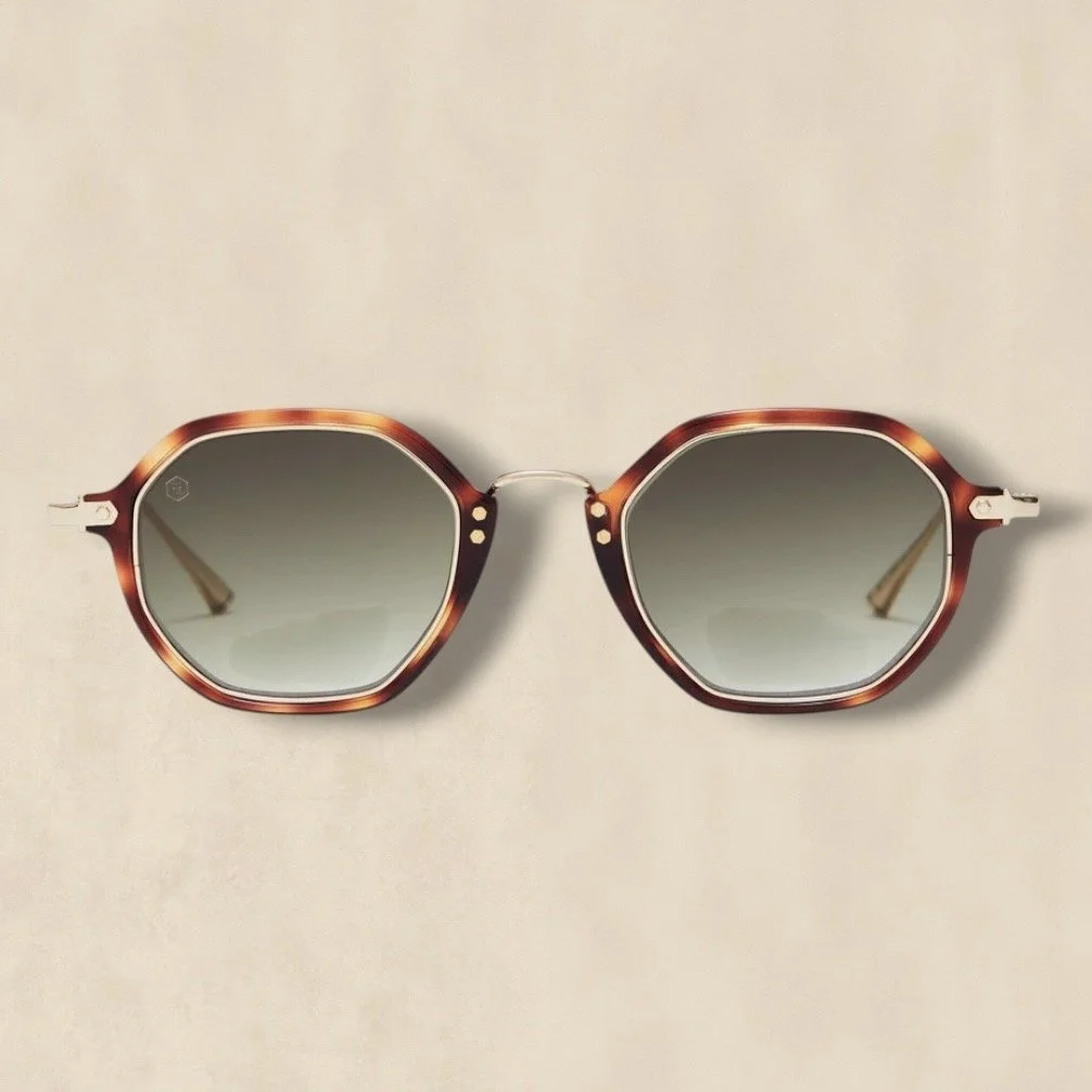 Tortoiseshell Hexagonal Sunglasses