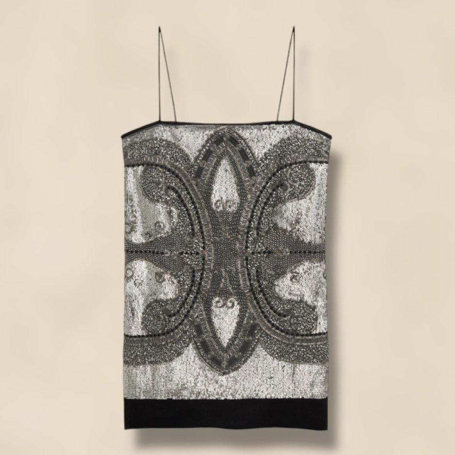 Massimo Dutti Short Dress With Embroidery Studio