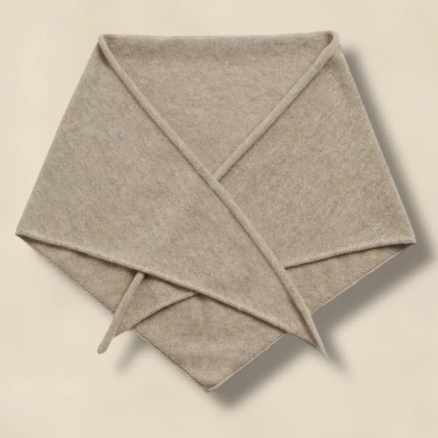 Wool Cashmere Bandana Oatmeal