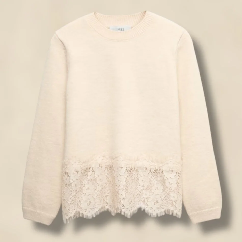 Marks & Spencer Lace Trim Jumper
