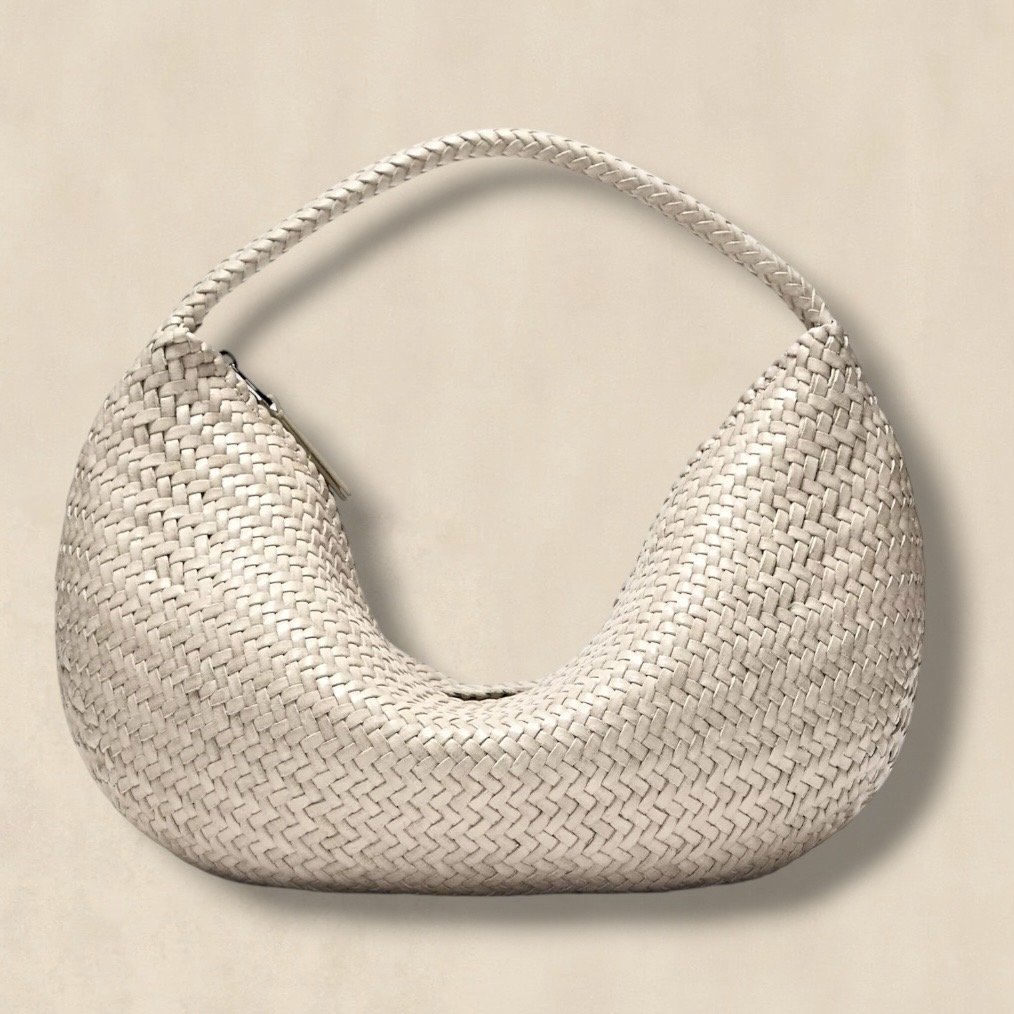 Braided Half Moon Bag