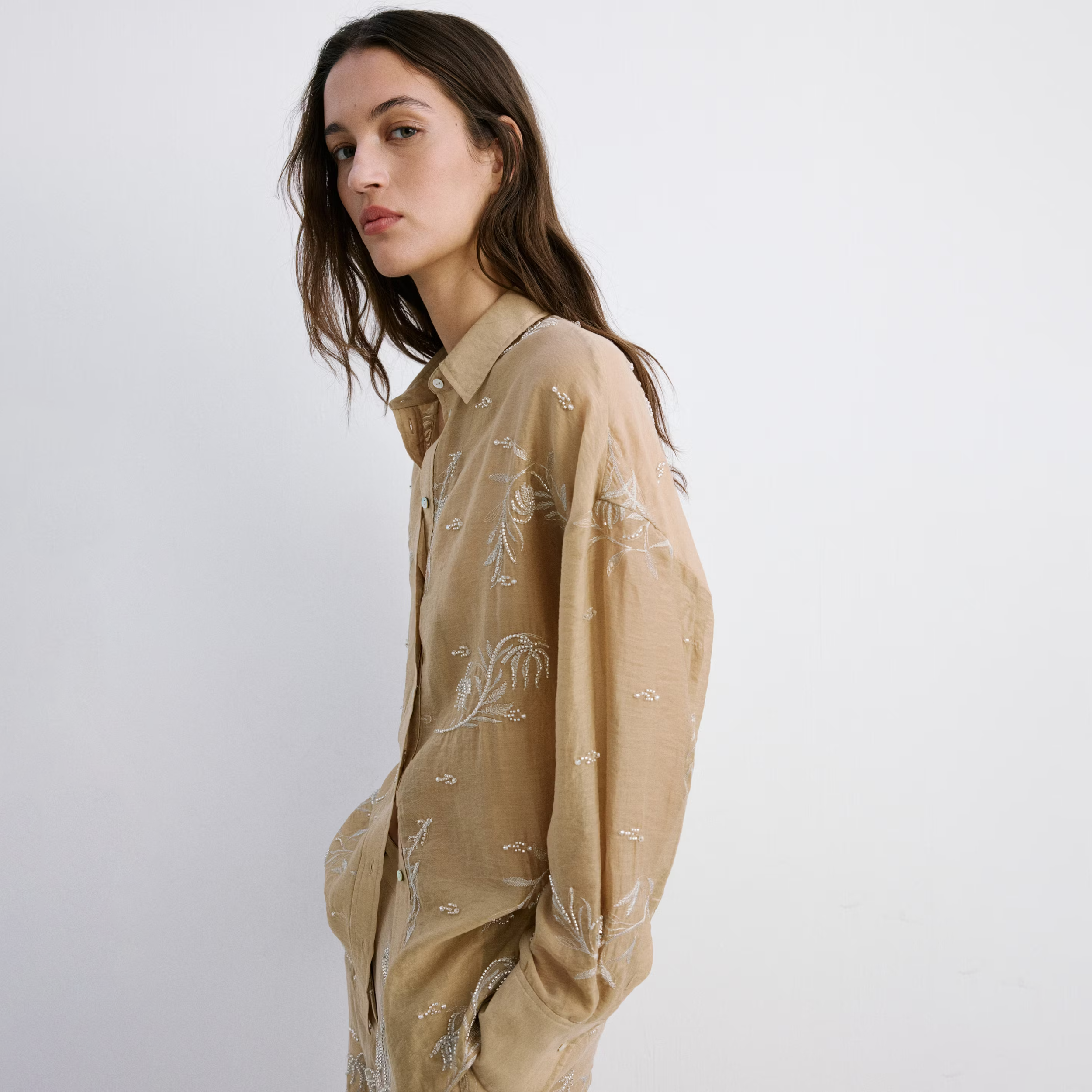 Embroidered Lyocell Shirt