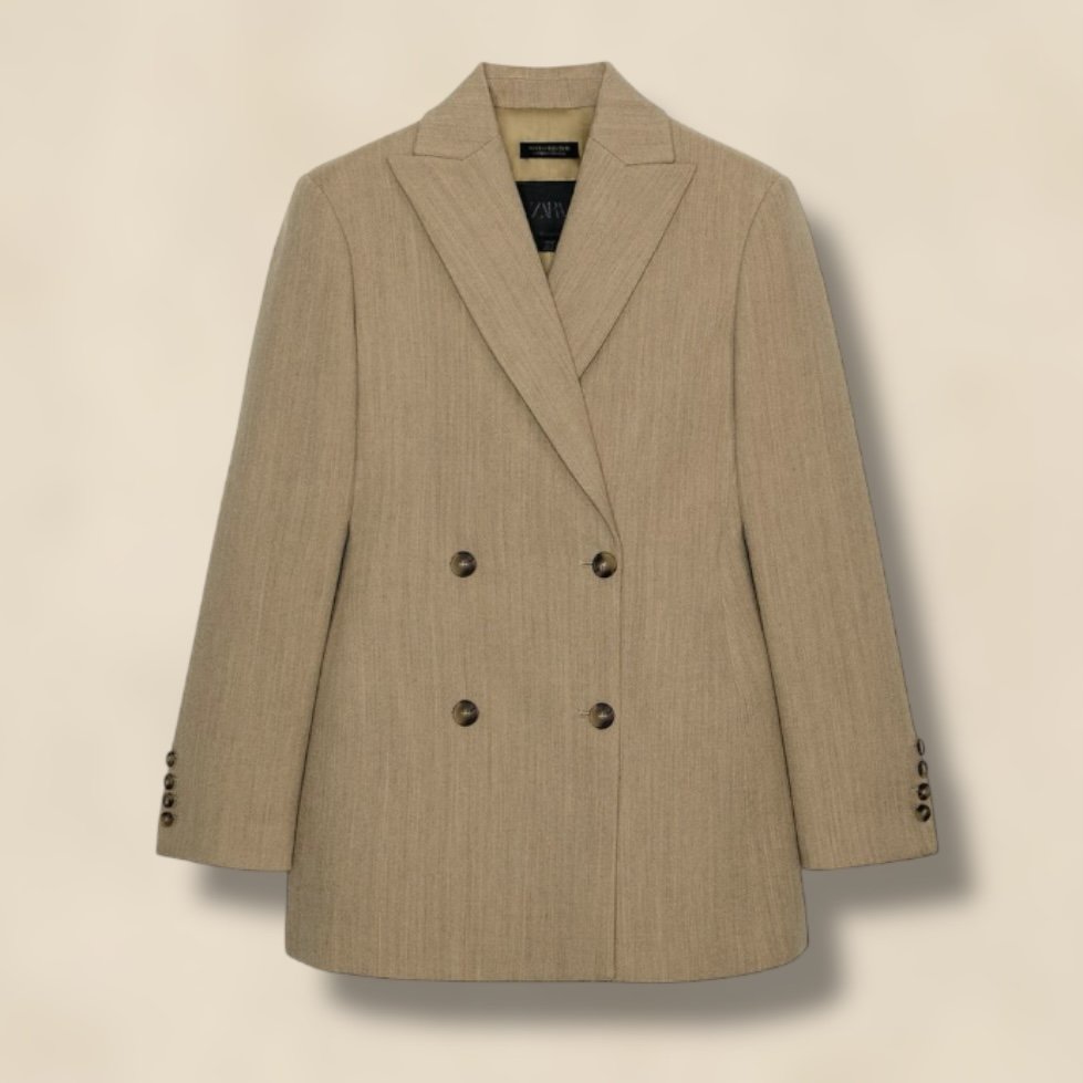Zara Tailored Wool Blazer 