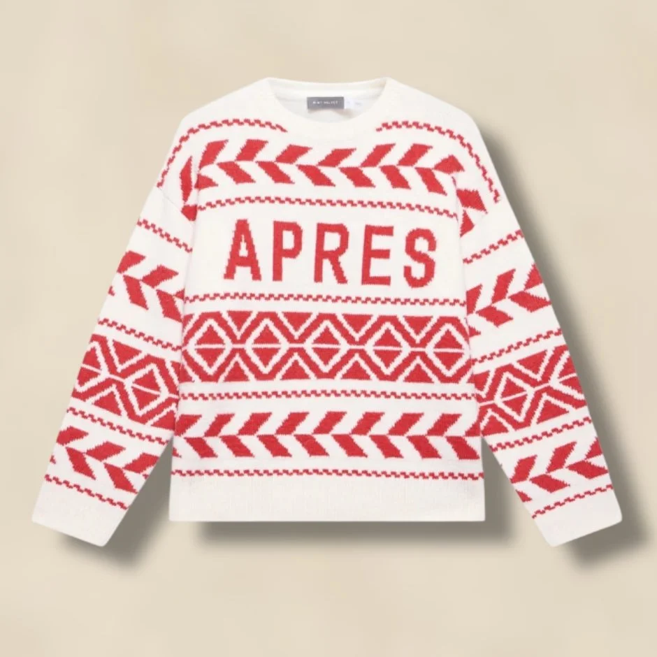 Mint Velvet Red Graphic Fair Isle Jumper