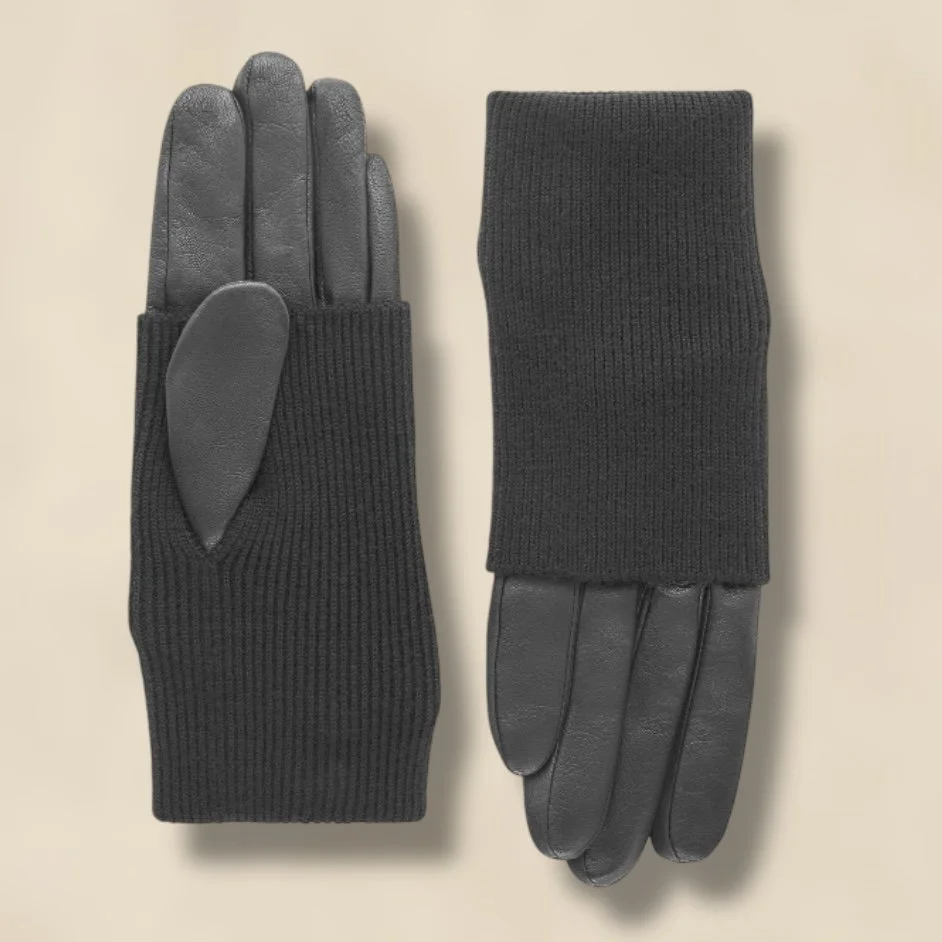 COS Layered Leather Gloves