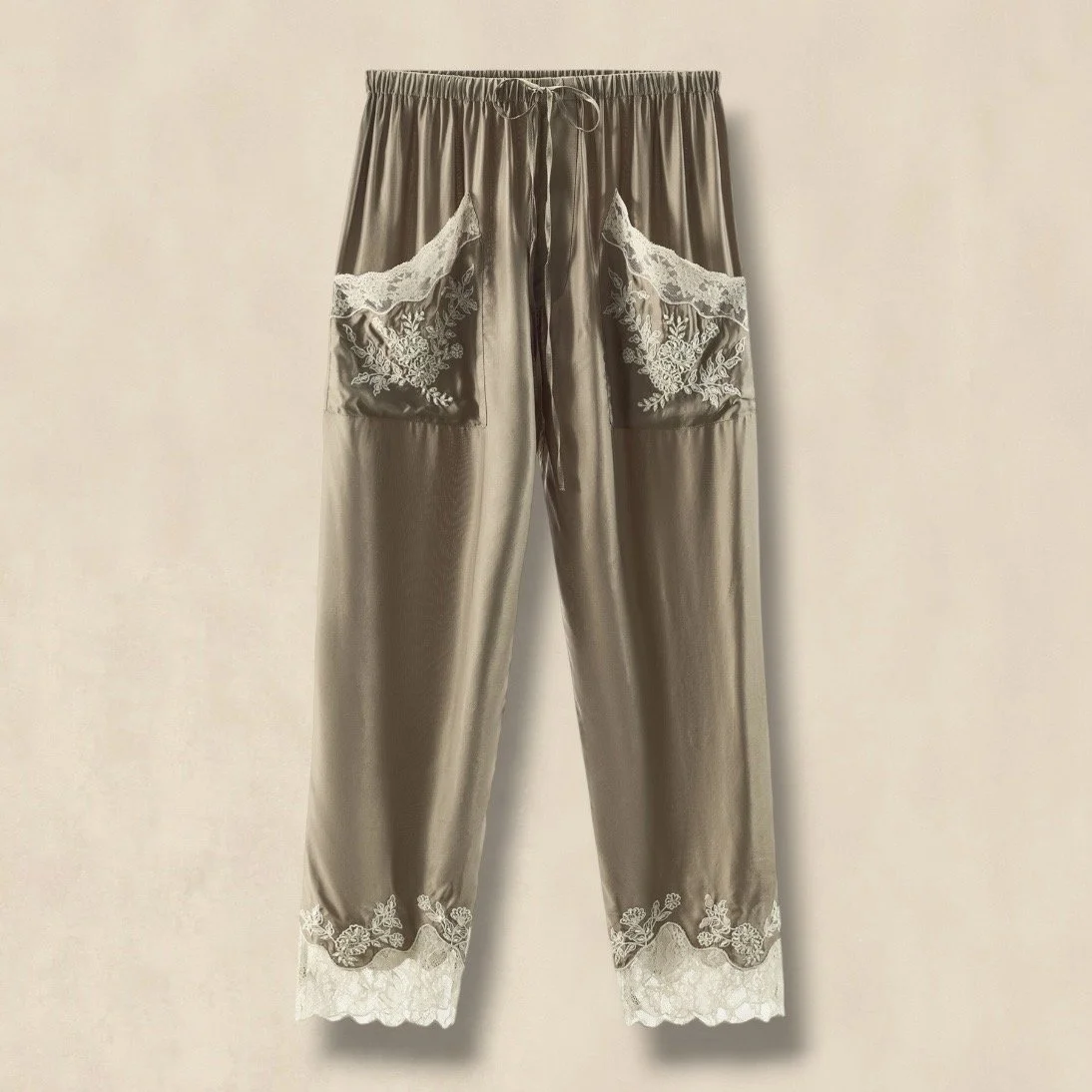 Lace Embroidered Lingerie Trousers