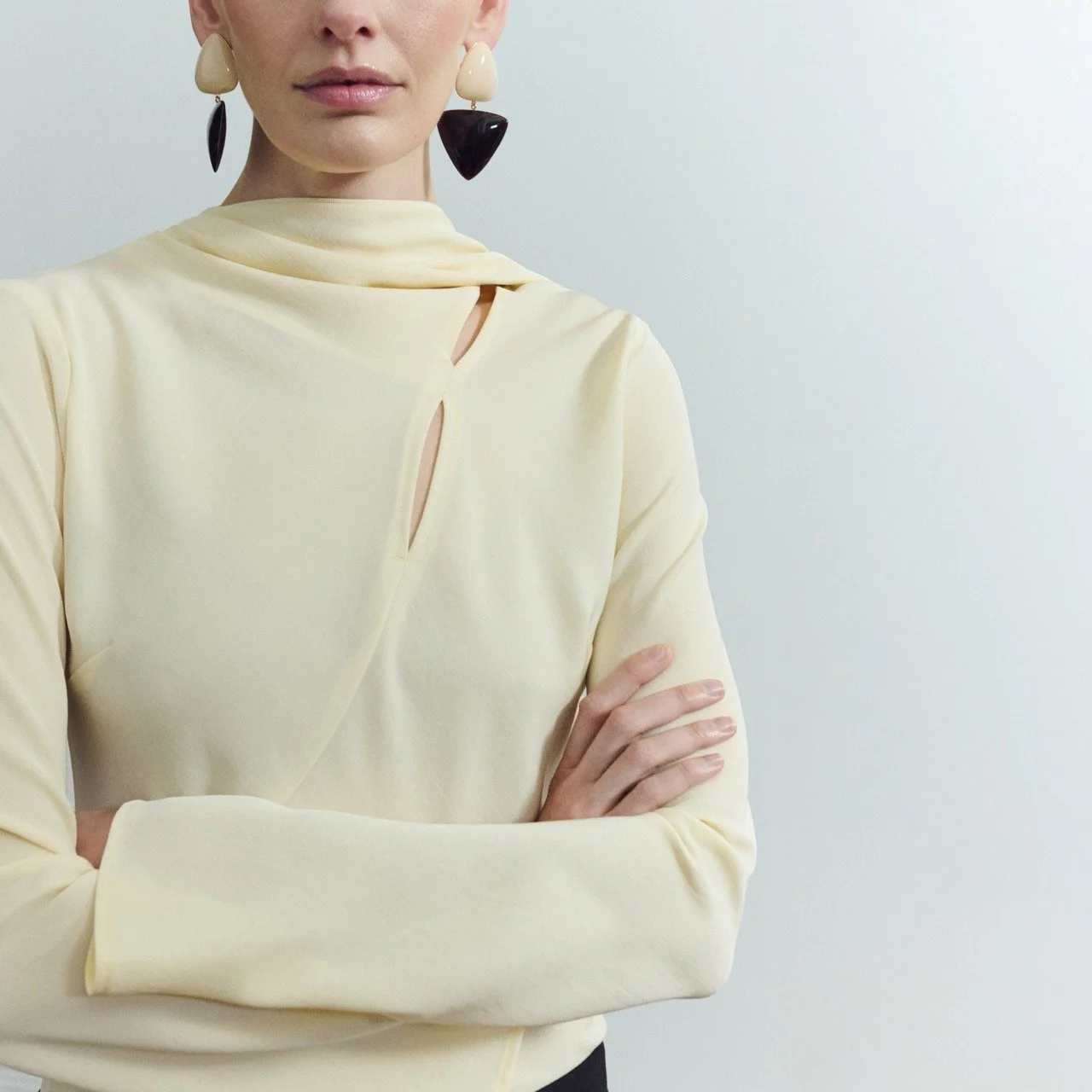 Mango Blouse With Scarf Slits