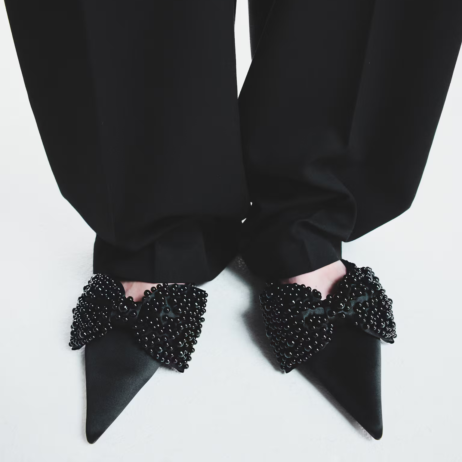 Beaded Pointed Mules