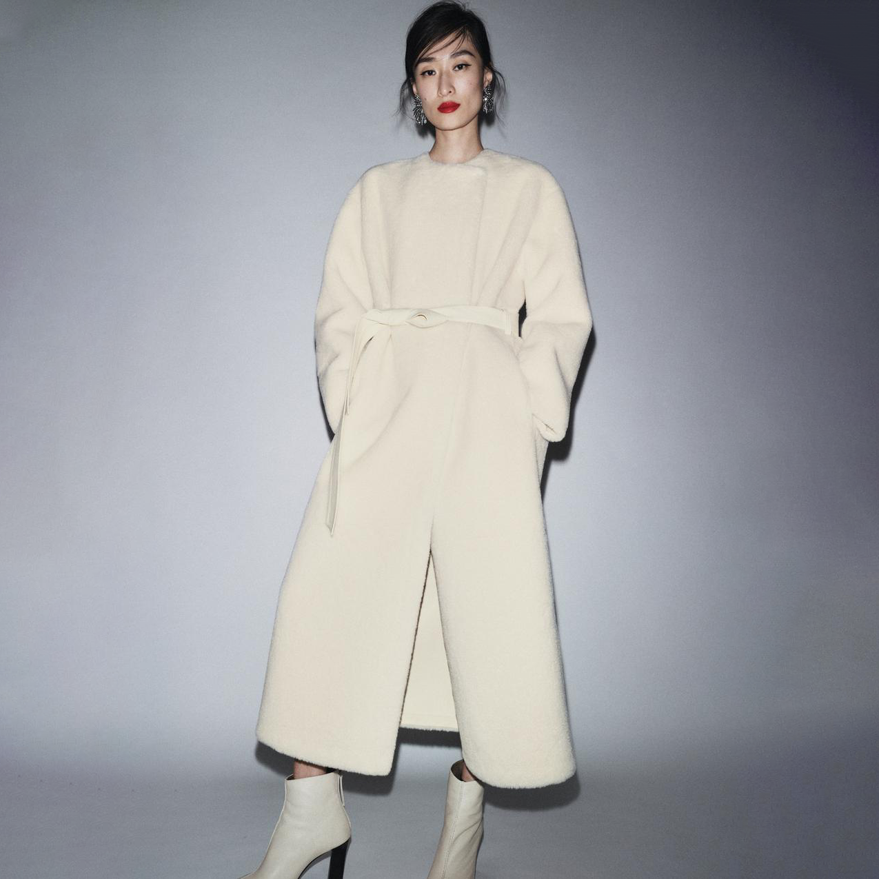Zara Faux Fur Coat ZW Collection