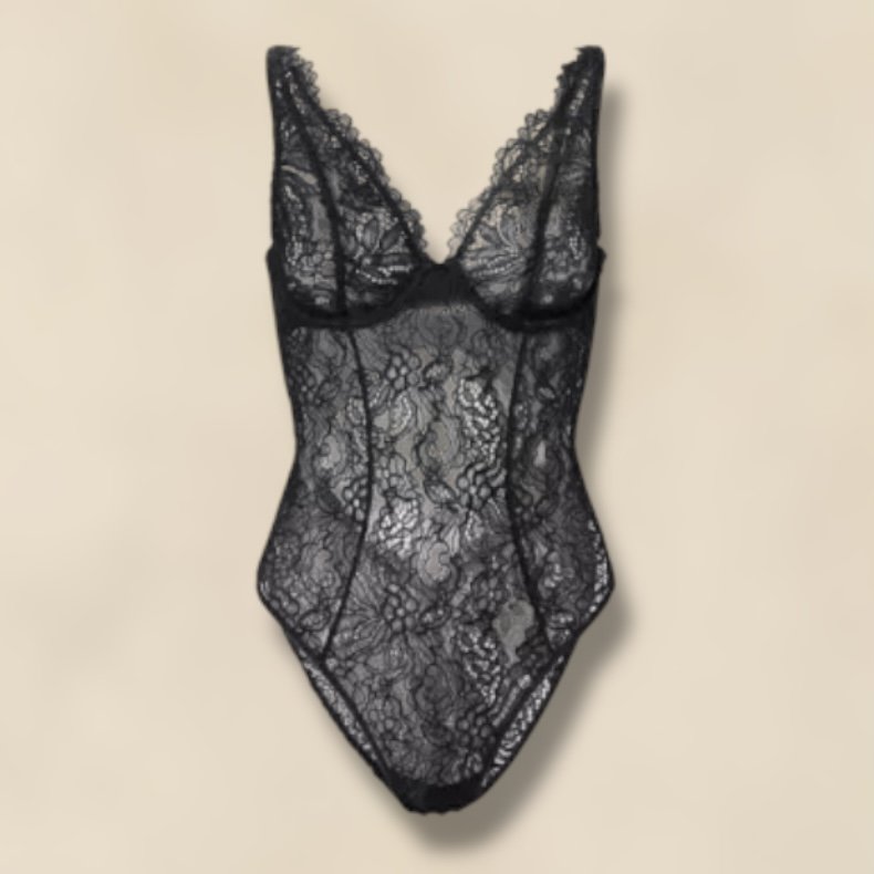 Savage X Fenty Romantic Corded Underwired Lace Teddy