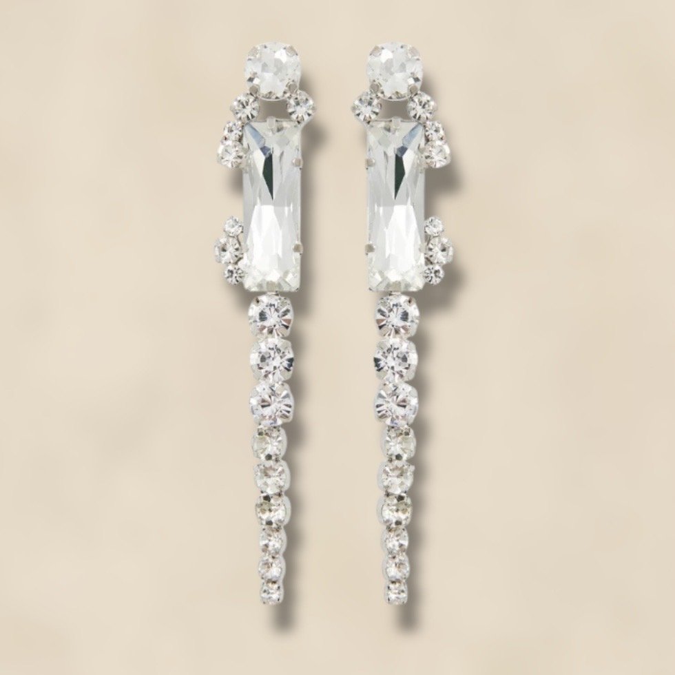 Essentiel Antwerp Silver Rhinestone Earrings