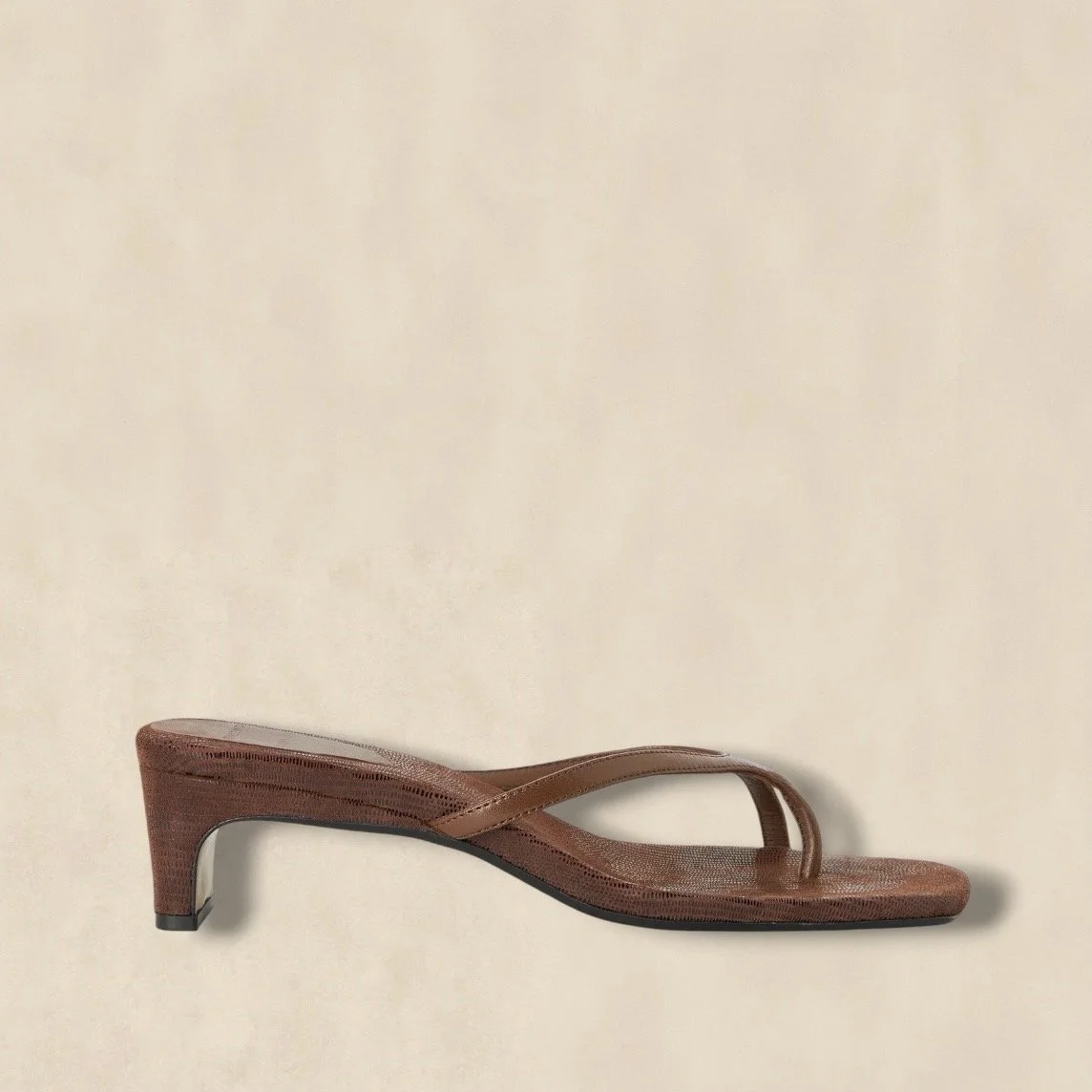 Barely There Leather Mule Sandals