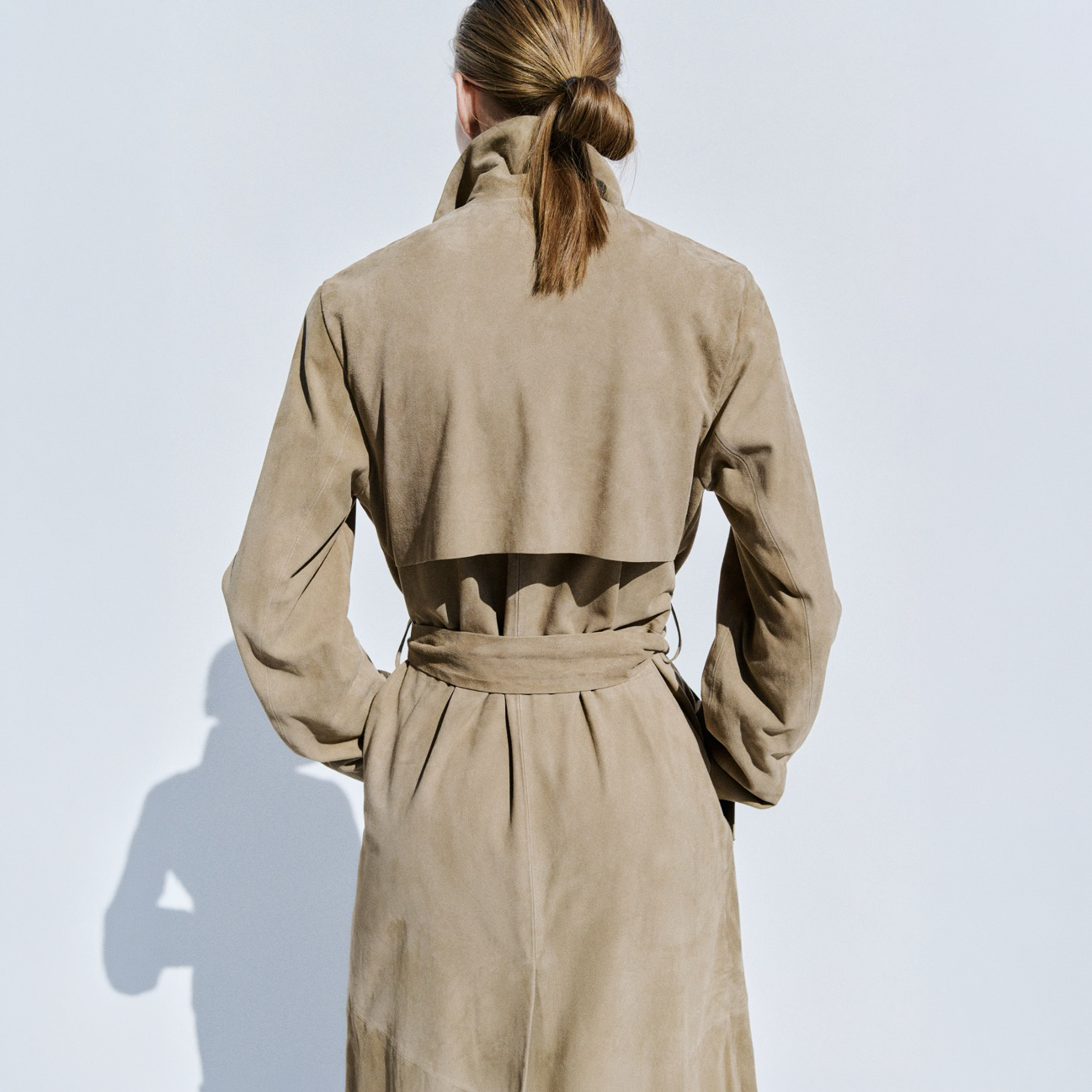 Long Suede Trench Coat Mango