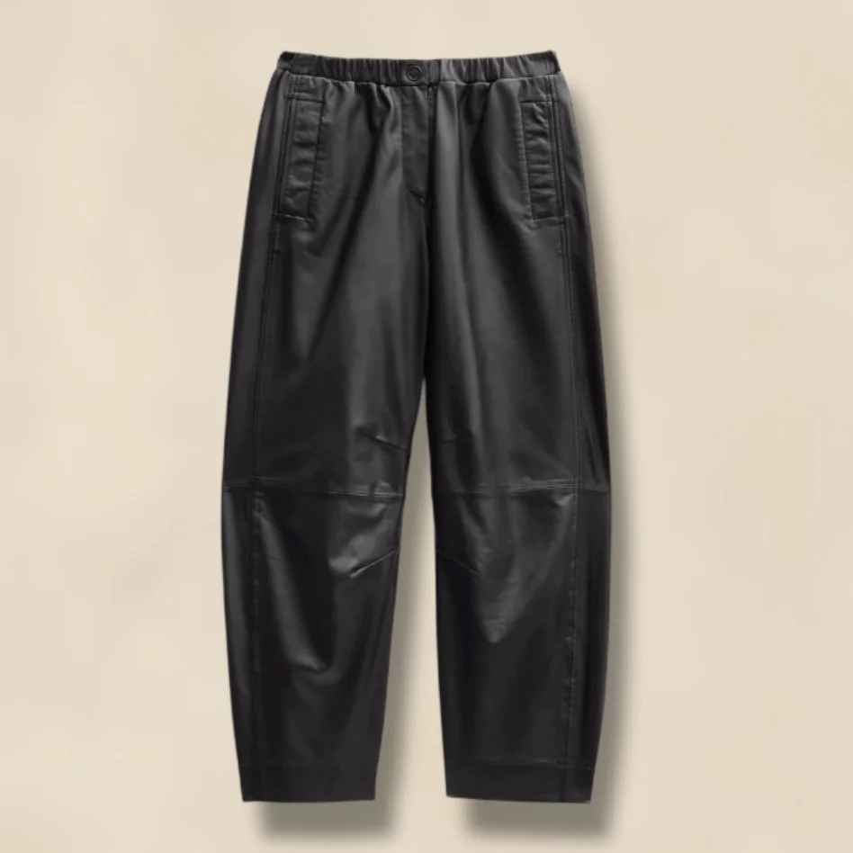 Hush Leather Jack Barrel Trousers