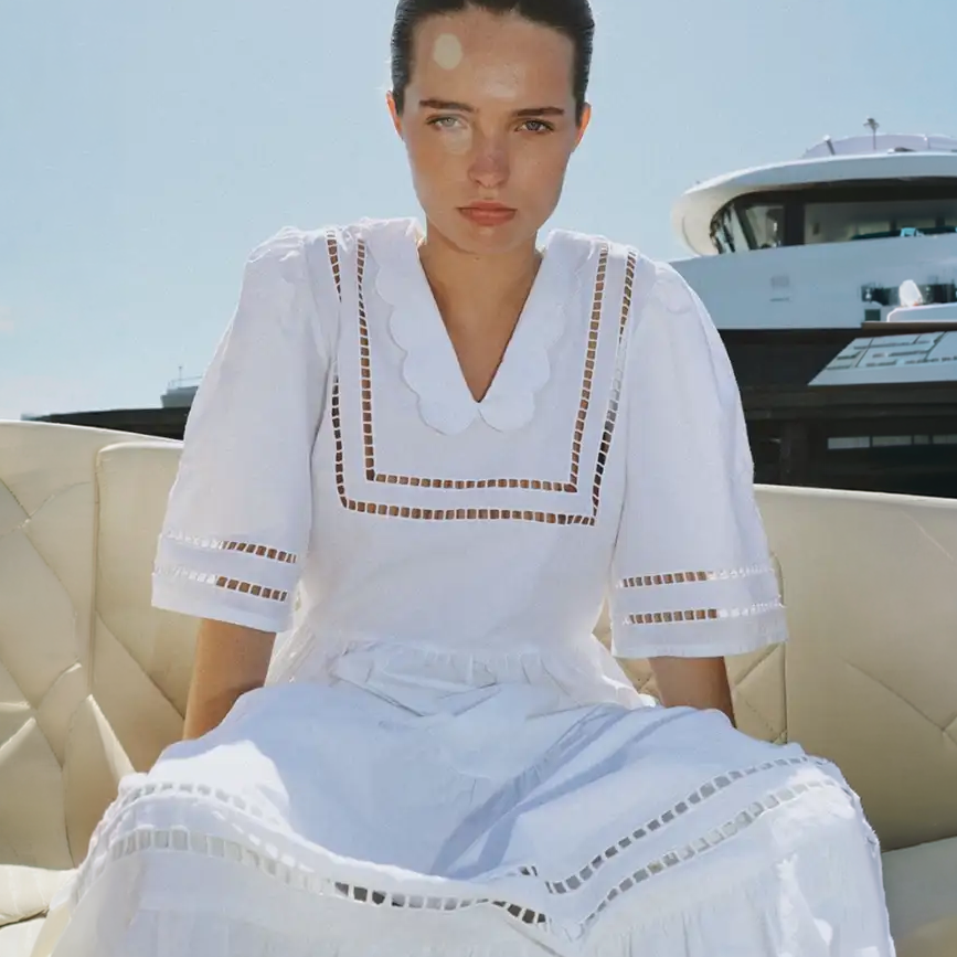 White Cotton Maxi Dress