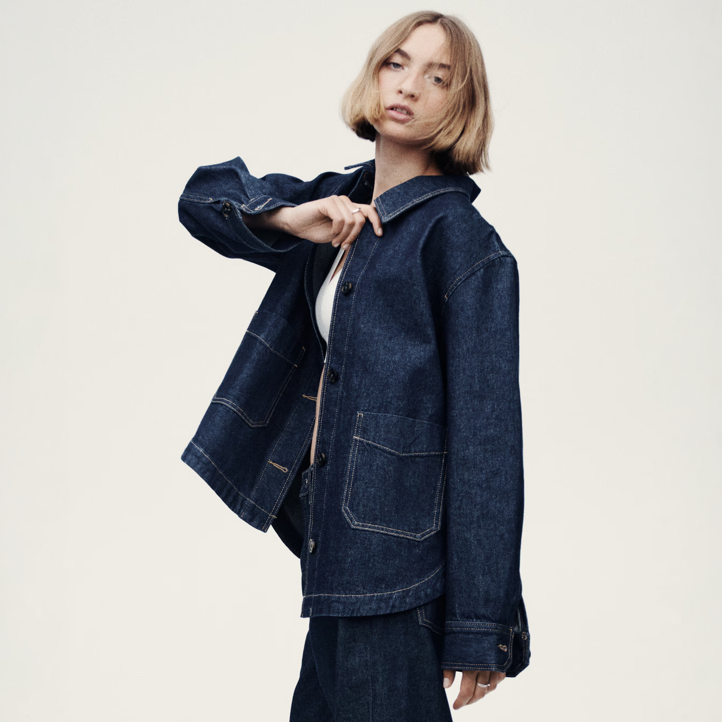 Dark Indigo Oversized Denim Jacket