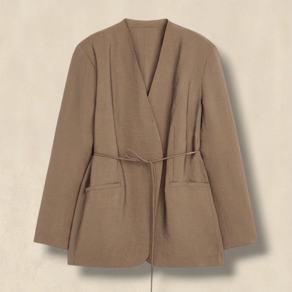 Wrap Blazer Brown